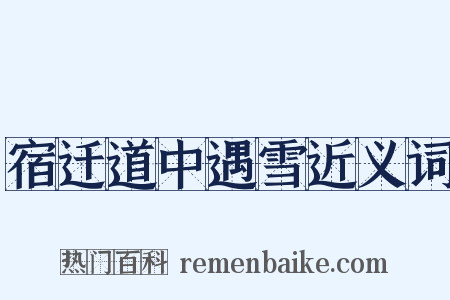 宿迁道中遇雪近义词是什么意思的图片